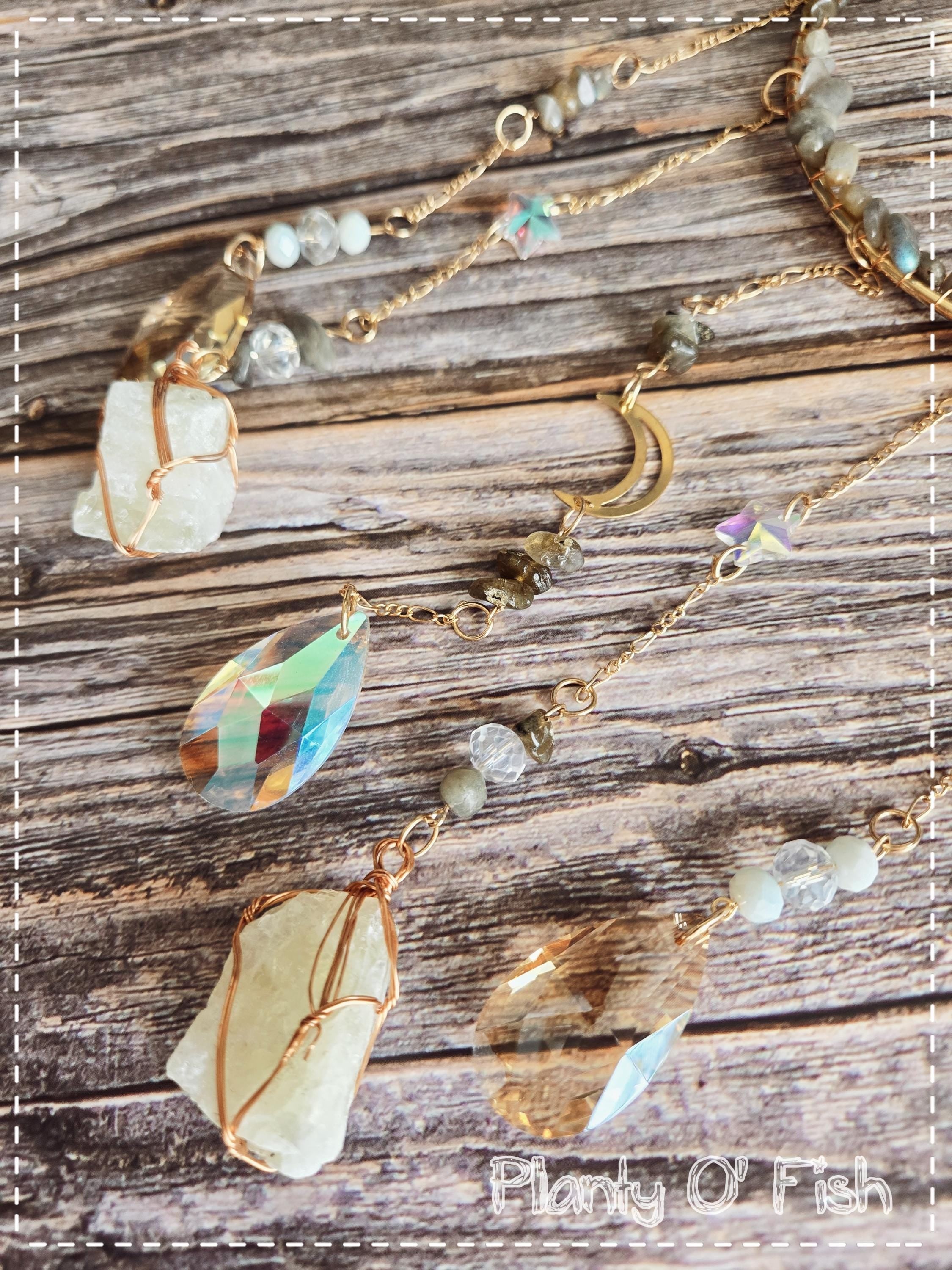 Moon Charm window hanging suncatcher