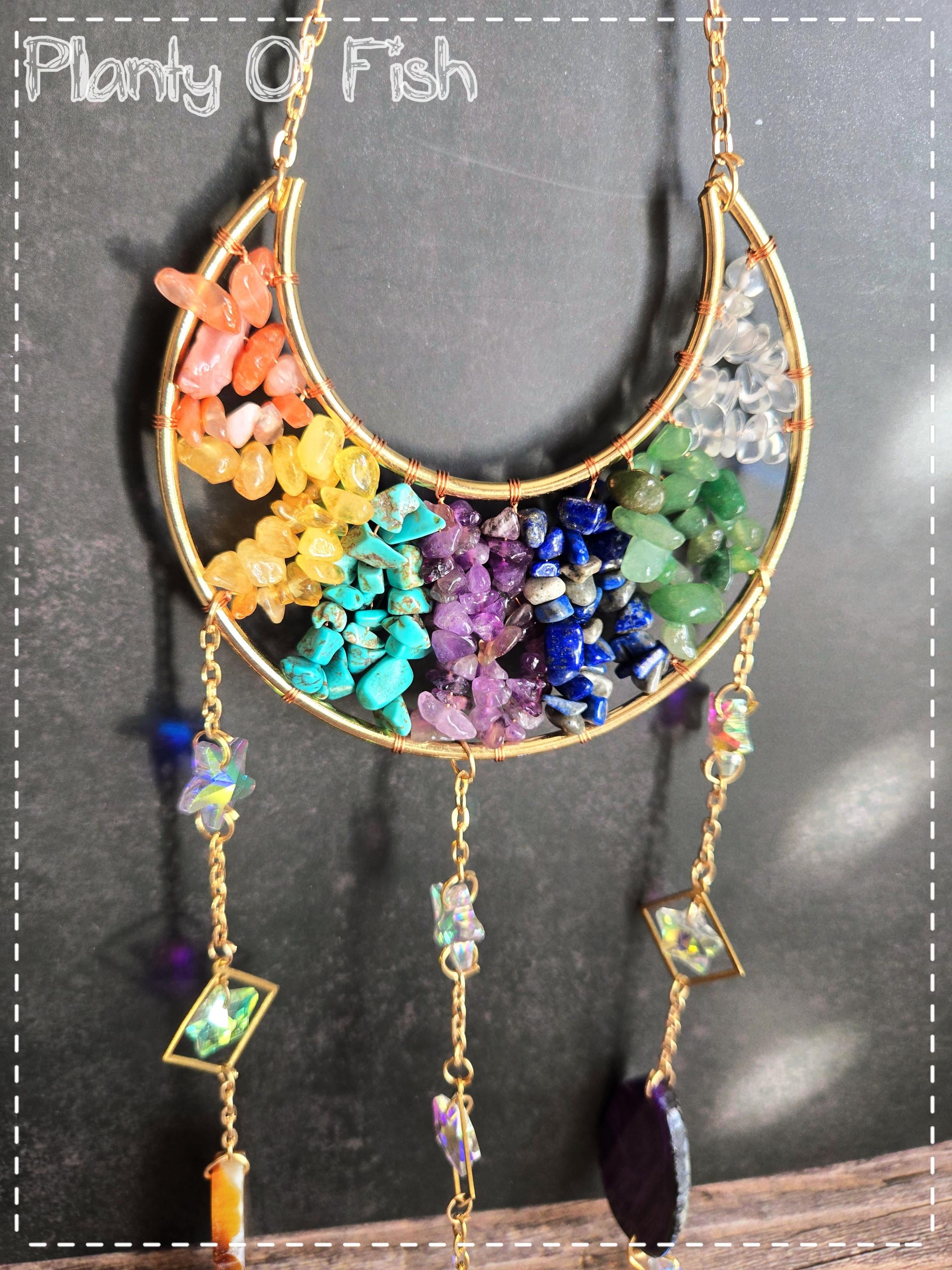 Moon Charm window hanging suncatcher