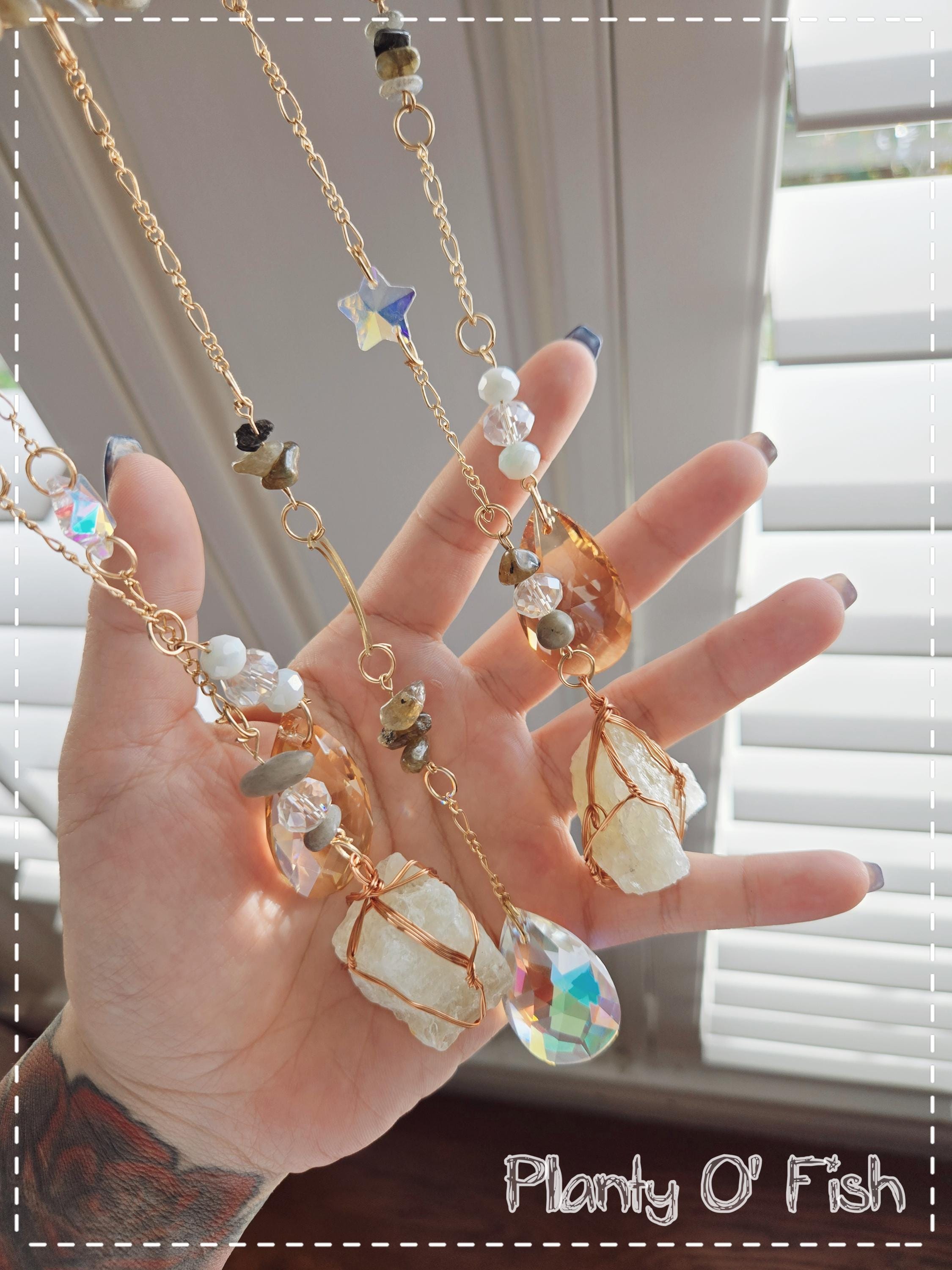 Moon Charm window hanging suncatcher