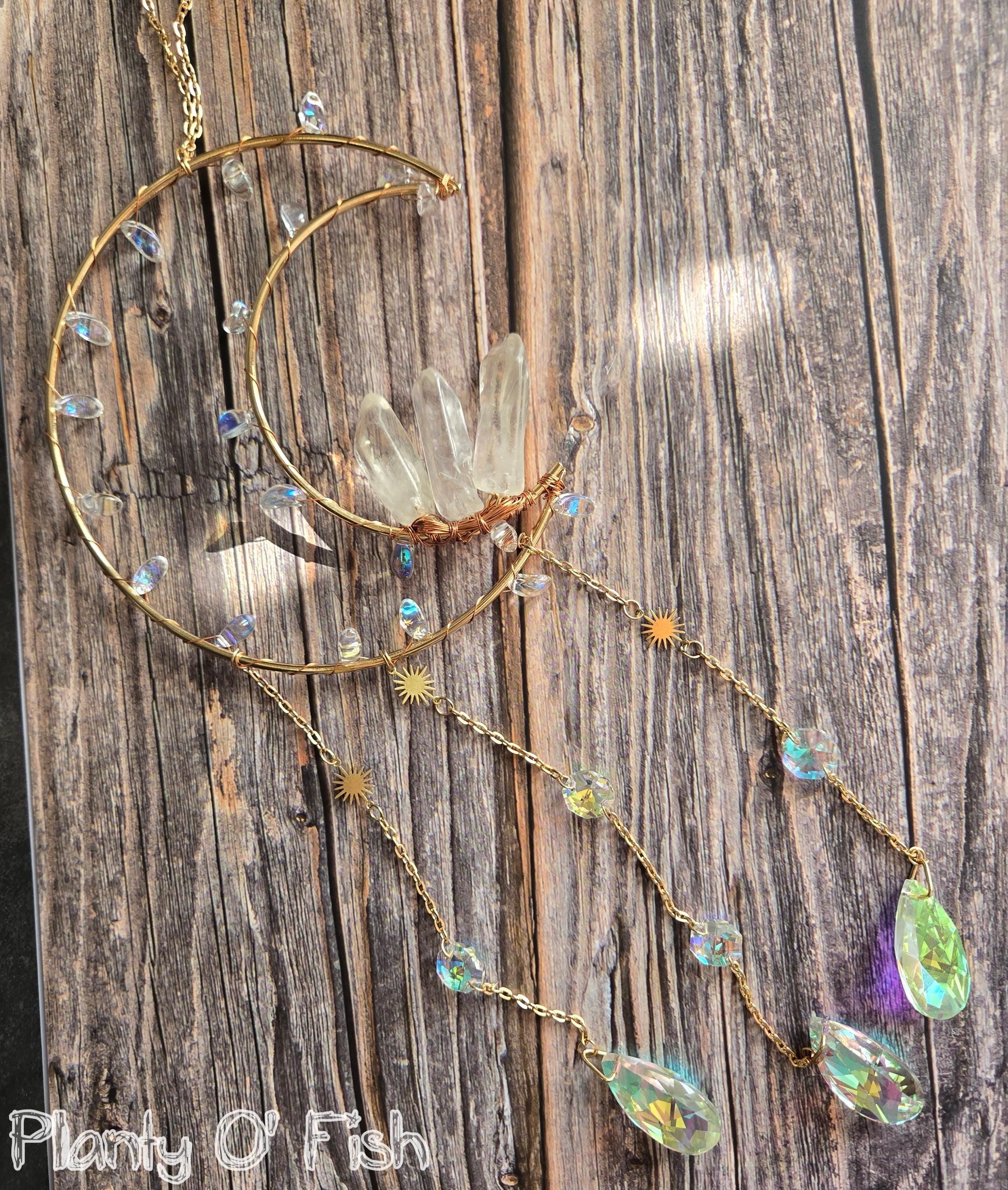 Moon Charm window hanging suncatcher