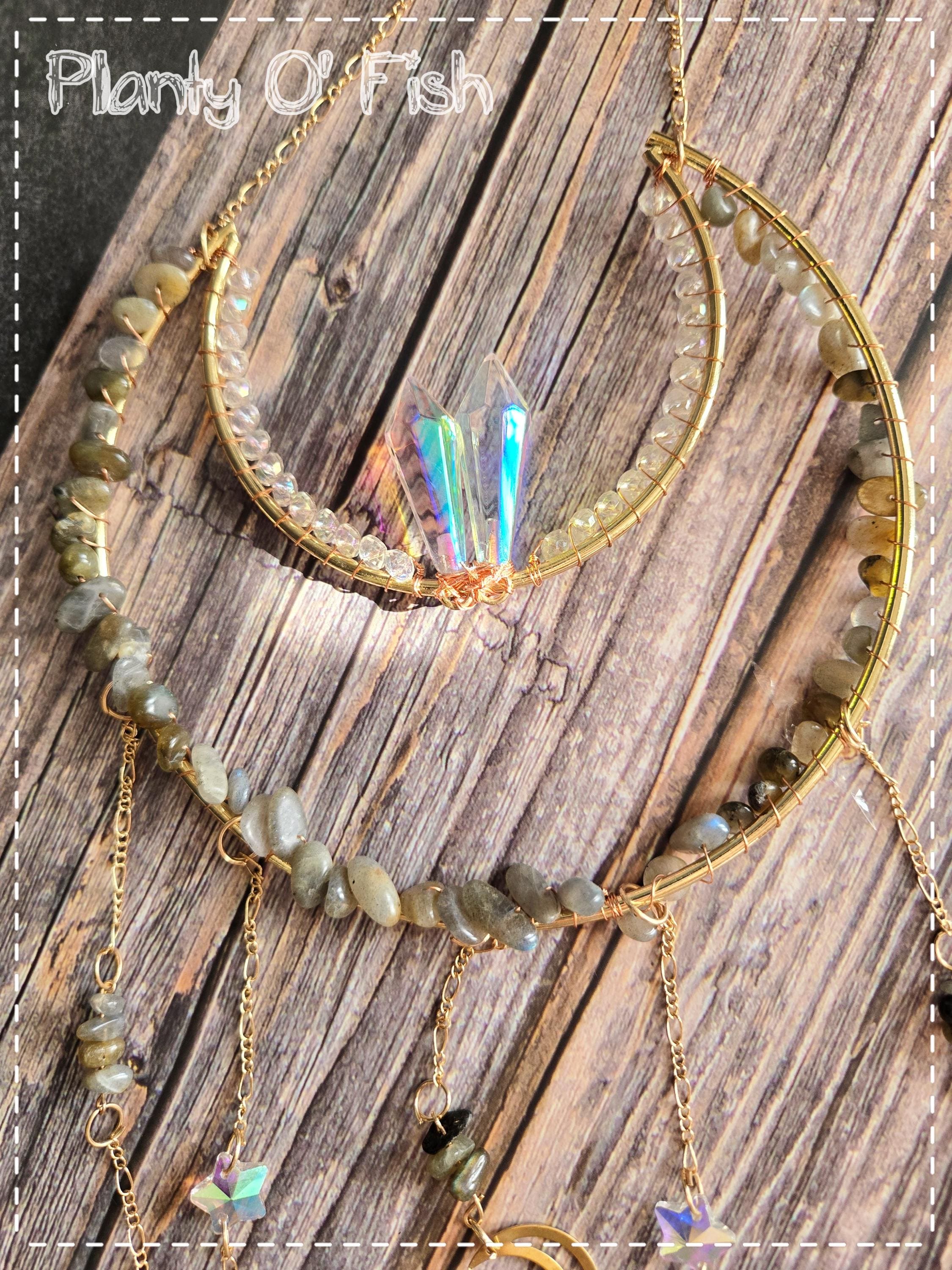 Moon Charm window hanging suncatcher