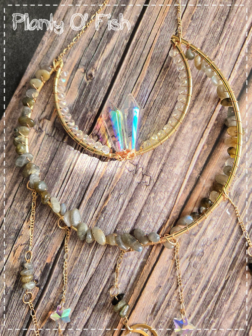Moon Charm window hanging suncatcher