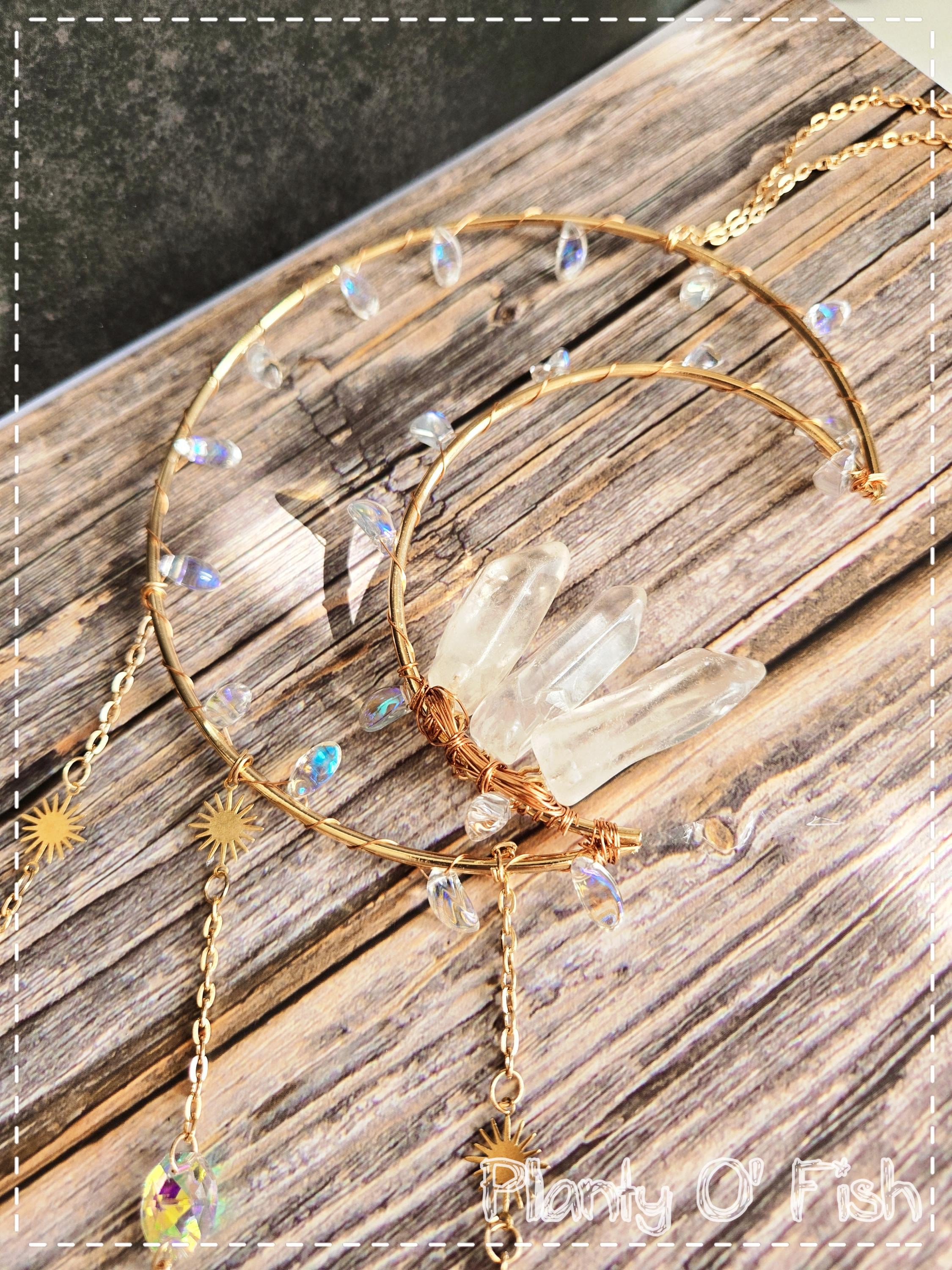 Moon Charm window hanging suncatcher