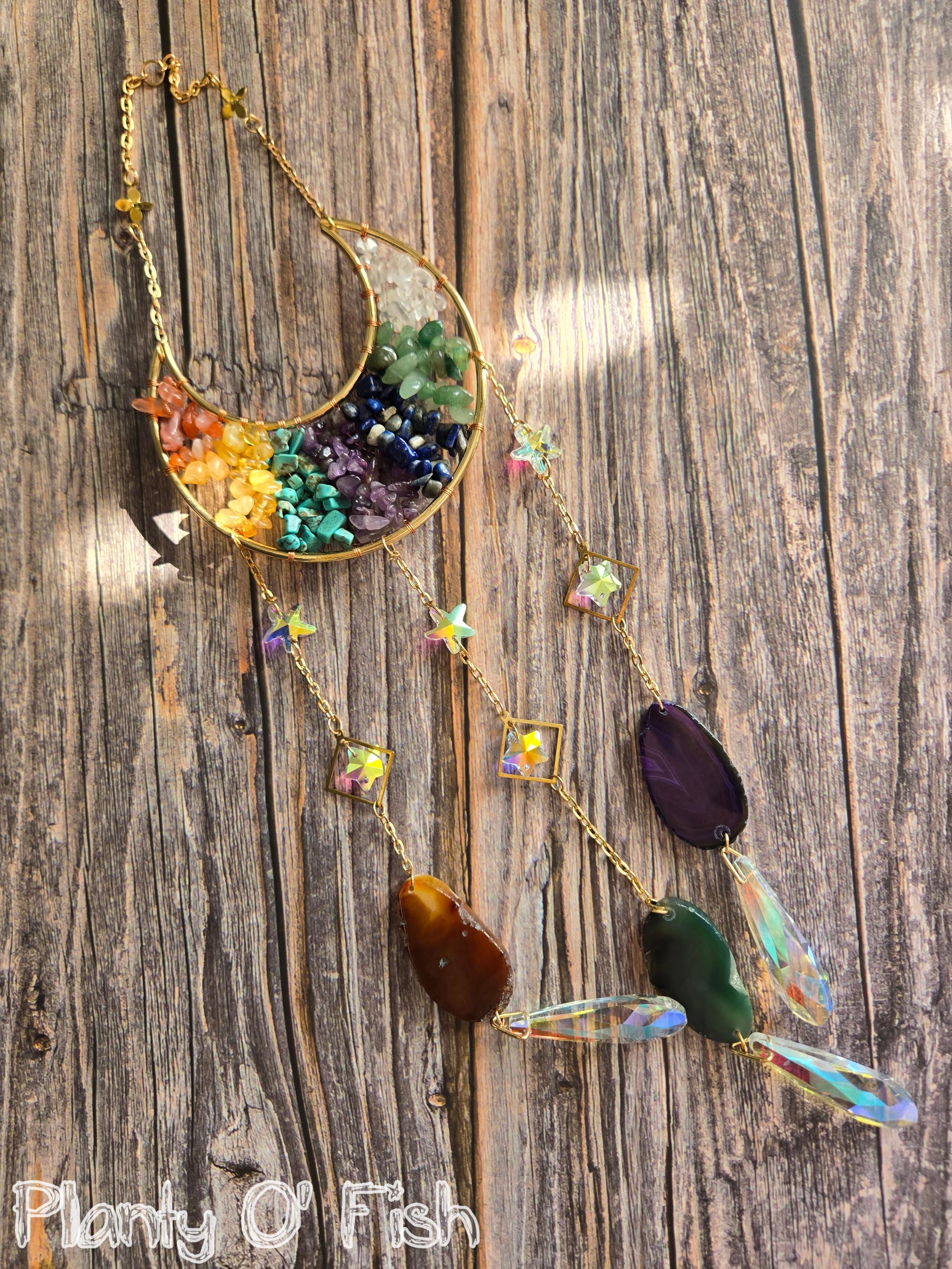Moon Charm window hanging suncatcher